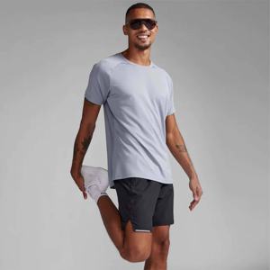 Men's Custom Short Sleeve T-Shirt Cotton Polyester Worested <b>Fabric</b> - Product Image 4