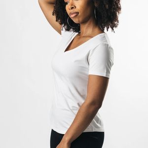 Vente en gros à prix réduit de t-shirts pour femmes avec logo personnalisé bon marché/t-shirts pour femmes pakistanais confortables et respirants - Product Image 5