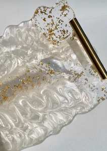 Bandejas de resina al por mayor, bandejas para servir de último diseño, artículos de cocina chapados de primera calidad, respetuosos con el medio ambiente para Decoración de mesa, oferta alta - Product Image 6