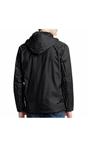 Unisex Hooded Windbreaker <b>Jacket</b> <b>Canvas</b> Waterproof Breathable Polyester Embroidery Outdoor Casual Autumn Wear Regular Fit Zipper - Product Image 4