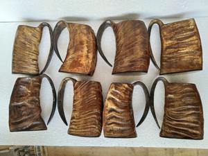 Jarra de cuerno con cerveza tallada, agua potable, cuerno Vikingo, cuerno de jarra para hotel en casa con mayorista de la mejor calidad de la India - Product Image 4