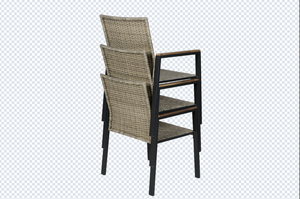 ชุดรับประทานอาหารกลางแจ้ง6-Seater ไม้หวายและไม้อะคาเซียเฟอร์นิเจอร์อเนกประสงค์สำหรับโรงแรมโรงพยาบาลโรงเรียน - Product Image 3