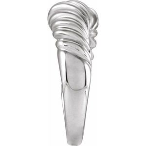 Stuller PL <b>Domed</b> Wrap <b>Ring</b> 5540:38174P Made of Premium Platinum - Product Image 3