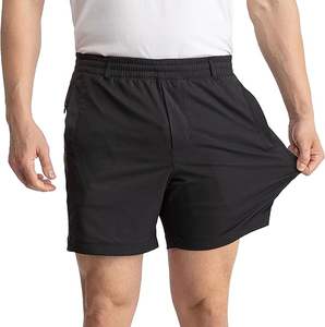 Short kaki décontracté pour homme, short extensible coupe ajustée avec doublure intégrée pour plus de confort, longueur régulière, entrejambe 7 - Product Image 3