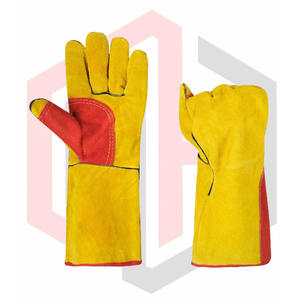 Guantes de trabajo de cuero antifuego de MOQ bajo Guantes DE SEGURIDAD DE PREVENCIÓN DE cortes para hombres para industrial - Product Image 1