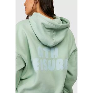 Sweats à capuche en coton épais et surdimensionné pour femmes et hommes avec logo personnalisé en éponge française vierge, épaules tombantes, appliques d'hiver unisexes - Product Image 3