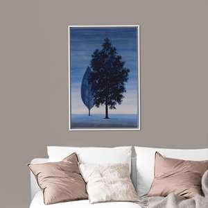 Printed Canvas Artwork: Surreal Navy Blue Wall Decor Gift,White <b>Framed</b> - Product Image 1