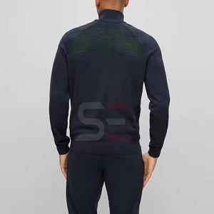 Pull tricoté léger zippé de luxe personnalisé à la mode pour hommes Pull uni vierge de haute qualité Slim Fit en polaire Quarter Zip Pull - Product Image 4