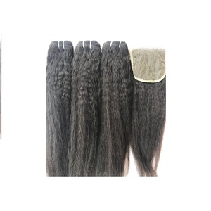ชุดต่อผมมนุษย์3ชิ้นแบบมัดและ Yaki แบบ1ชิ้น4x4 yaki - Product Image 1