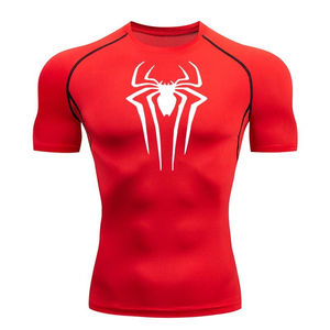 Logo personnalisé de haute qualité pour hommes lourds grande taille et t-shirts de gymnastique de compression de conception de super-héros pour T-Shirt Fitness Wear - Product Image 2