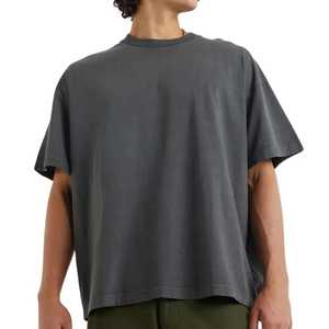 Camiseta estampada de algodón 100% de gran tamaño para hombre, diseño holgado con hombros caídos, peso pesado, venta al por mayor disponible - Product Image 3