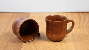 Natural Eco Friendly <b>Wooden</b> <b>Cup</b> for Drinking Tea Coffee Milk Juice Beer and Wine with Rustic Design - Product Image 2