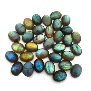 Ofertas quentes Labradorite Multi Flash Oval Cabochão com Natural Mistura Polida Em Forma De Pedra Disponível Para Venda