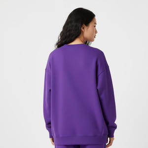 Sudadera Lisa para mujer, proveedor de fábrica OEM, venta al por mayor, jersey de manga larga de lana hecho a medida, ropa de calle de moda, Top informal - Product Image 2