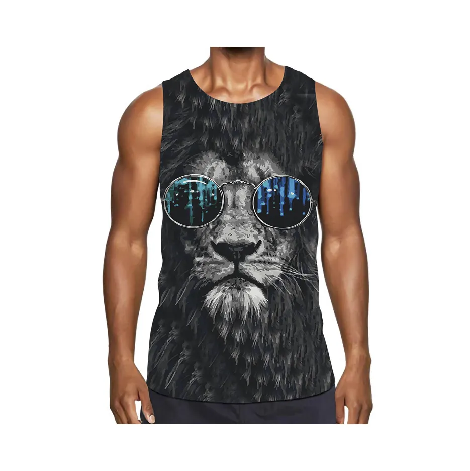 Custom Quick Dry Tank Top Dye Sublimatie Overal Afdrukken Mannen Tank Tops Voor Zomer Fitness Gym Tank Top Voor Mannen Fitness Vesten