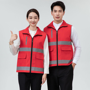 Chaleco DE SEGURIDAD reflectante sin mangas para hombre logotipo personalizado poliéster impermeable multibolsillo para seguridad en el trabajo de construcción - Product Image 3