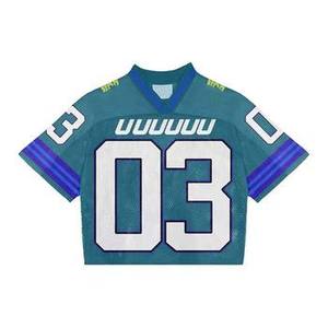 Camiseta transpirable de fútbol personalizada, Camiseta de cuello redondo Normal, camiseta de malla deportiva, camiseta de malla, uniforme de fútbol americano - Product Image 1