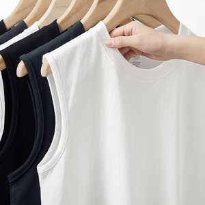 Débardeur sans manches pour hommes, vêtements de musculation, débardeur de salon côtelé en coton pour le fitness - Product Image 5