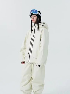 Ensemble veste et pantalon de neige unisexe, imperméable, coupe-vent, respirant, à capuche, pour le ski en plein air - Product Image 2