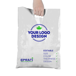 Bolsa de Plástico Ecológica Desechable con Asa Troquelada Reforzada con MDPE para Compras Minoristas - Product Image 3
