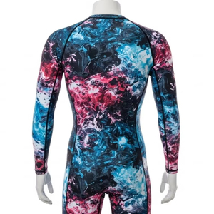 Haut de compression en tissu extensible à séchage rapide pour adultes, imprimé numérique, rash guard, surf, natation, vêtements de sport, entraînement - Product Image 5