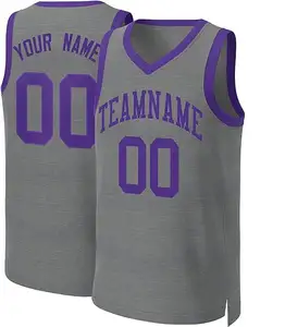 2024 Bulk Basketball Uniforms Vintage Men Training Basketball Jersey Sublimated Sportswear