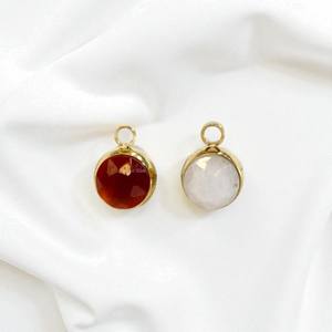 Colgante de collar redondo de piedra solar natural, abalorio de plata 925 para joyería de pulsera, colgante único hecho a mano al por mayor - Product Image 3