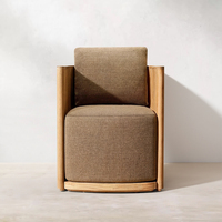 Ensemble de chaises de table à manger d'extérieur de luxe, moderne et unique, en bois de teck massif, imperméable et résistant aux UV pour cour, terrasse, hôtel de villégiature