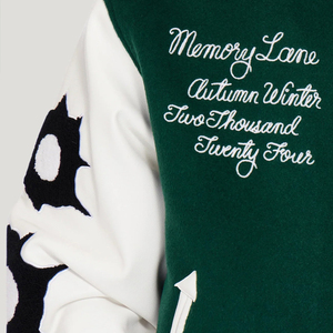 Chaqueta de Cuero Personalizada con Bordado para Hombre, MOQ Bajo, Talla Grande, Estilo Urbano, Chaqueta Bomber con Patrón de Letras Personalizado, Ropa Larga - Product Image 3