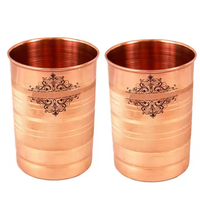 Vente en gros de gobelets de bière en verre de cuivre coffret cadeau nouvelle arrivée gobelet en cuivre antique martelé plaine pour la bière verre de cuivre personnalisé