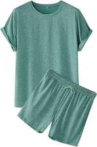 ชุดวอร์มสองชิ้นของผู้ชายกีฬาฤดูร้อนแบบกำหนดเอง2025ใส่เดินชายหาดกางเกงขาสั้นกับเสื้อยืดสไตล์ลำลอง - Product Image 2