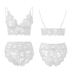 Set in pizzo a vita alta con reggicalze regolabili, comodi slip sexy, logo personalizzato ODM, reggiseno da donna a vita alta - Product Image 5