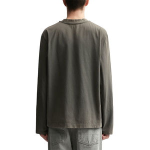 Sweat col rond pour hommes Fabrication de vêtements 100% coton à manches longues Lavage à l'acide Streetwear Blank Plain Sweatshirt pour hommes - Product Image 4