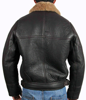 Veste en cuir véritable vintage pour hommes B3 style aviateur bombardier Airforce avec doublure chaude en peau de mouton vestes en cuir volantes