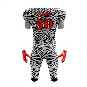 Diseña Tu Propio Uniforme de Fútbol Americano Personalizado, Manga Corta, Secado Rápido, Transpirable, Material 100% Poliéster, Colores y Logotipo Personalizados - Product Image 3