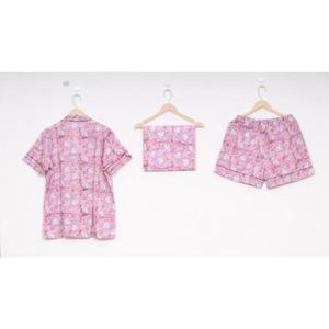 Pijama de algodón de 2 piezas para mujer, conjuntos cortos de ropa de dormir de punto térmico para primavera y otoño, ropa corta de talla grande para mujer, venta al por mayor - Product Image 3