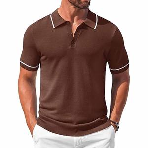 Polos pour hommes de grande taille les plus vendus logo personnalisé respirant en polyester/coton lettre lavée imprimée faite par robe de sport - Product Image 1