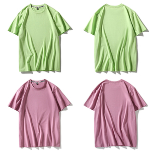 Camiseta de cuello redondo de gran tamaño de alta calidad para hombre, Camiseta de algodón cómoda con logotipo personalizado de Color sólido y hombros caídos de 240 gramos - Product Image 3