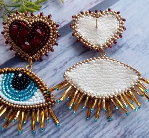 Pendientes Bordados, Diseños de Pendientes con Cuentas, Pendientes de Cuentas Hechos a Mano, Joyería Festiva para Mujer al Mejor Precio, Pendientes de Cuentas - Product Image 5