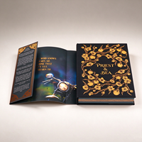 Service d'impression de romans de luxe haut de gamme avec estampage à chaud et gaufrage ; Fabrication OEM/ODM de livres d'histoires à couverture rigide sur mesure