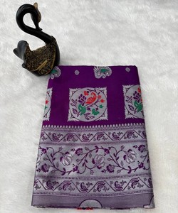 ATRACTIVA PAITHANI SEDA ZARI MEENAKARI TEJIDO SAREE CON BLUSA SIN COSTURA DESPIECE DE FIESTA PRECIO AL POR MAYOR ROPA ÉTNICA - Product Image 2