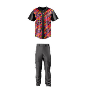 Uniforme de softball/basball personnalisé pour hommes ensemble imprimé respirant avec logo de l'équipe vêtements de baseball personnalisables - Product Image 1