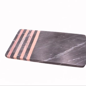 Planche à découper ronde blanche et grise Plateau de cuisine moderne élégant Idéal pour couper l'affichage de service Cadeaux durables et élégants - Product Image 1