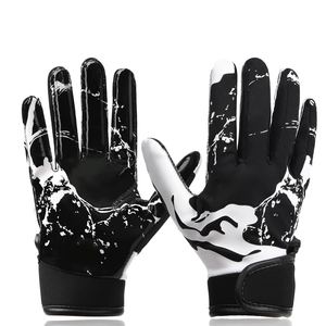 Gants de football américain personnalisés avec protection des mains Gants en cuir à doigts entiers Matériel d'entraînement Hommes Femmes Sports 2025 - Product Image 1