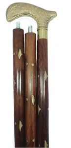 Bastón de madera ligero de alta calidad con mango de diseñador y punta de goma Suministro cómodo Precio al por mayor - Product Image 2