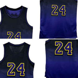 Uniformes de Baloncesto de Verano para Hombre, de Alta Calidad, de Manga Corta, Tejido de Malla Transpirable y Antibacteriano, 100% Poliéster, al por Mayor - Product Image 5