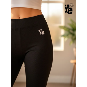 Leggings de Forro Polar Elásticos y Cómodos para Mujer con Logotipo Bordado, Varios Colores, 1 Pieza, Talla Única y XL Disponibles en Ye Store - Product Image 5