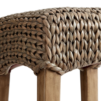 Tabourets de bar en jacinthe d'eau naturelle de couleur personnalisée pour la cuisine avec tabourets de comptoir de cuisine faits à la main en bois en gros du Vietnam