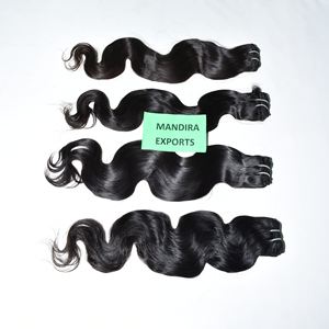 Paquetes naturales alineados con cutícula India 100% extensiones de cabello indio Remy virgen Bodywave Weave Loose Deep Wave Color natural - Product Image 3