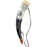 Handmade Natural Horn Blowing Horn Buffalo Horn Musical Instrument Unique Design Historical Style Decoration